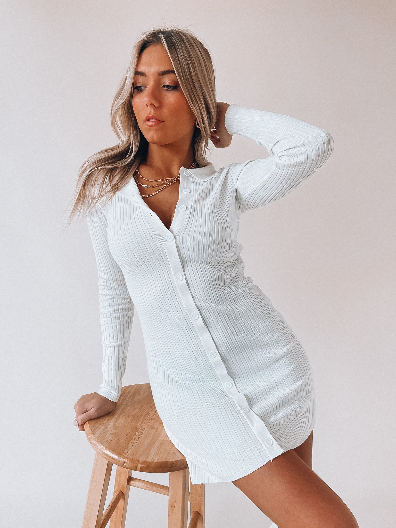 SALE :Mable Knit Button Down Dress