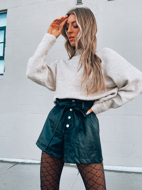 Morgan Leather Shorts