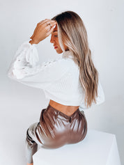Adley Crop Turtleneck Sweater