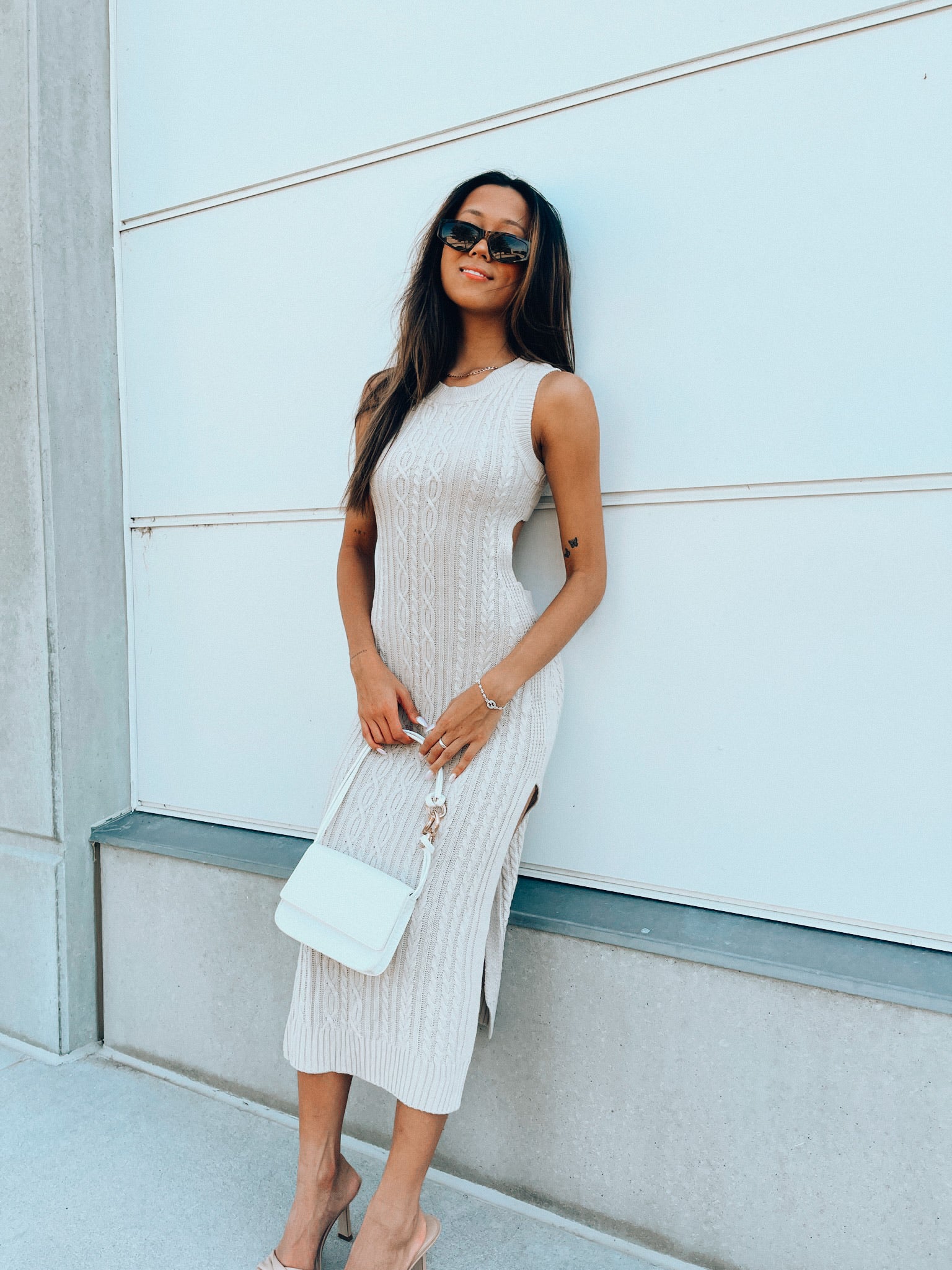 Sleeveless Midi Sweater Dress Madida Clothing Sleeveless Midi Sweater Dress Madida Clothing