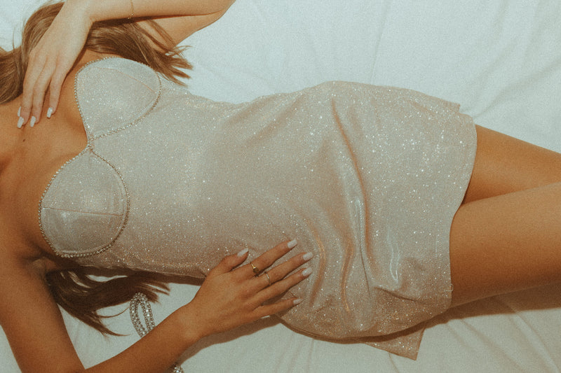 Dorinda Strapless Blush Mini Dress