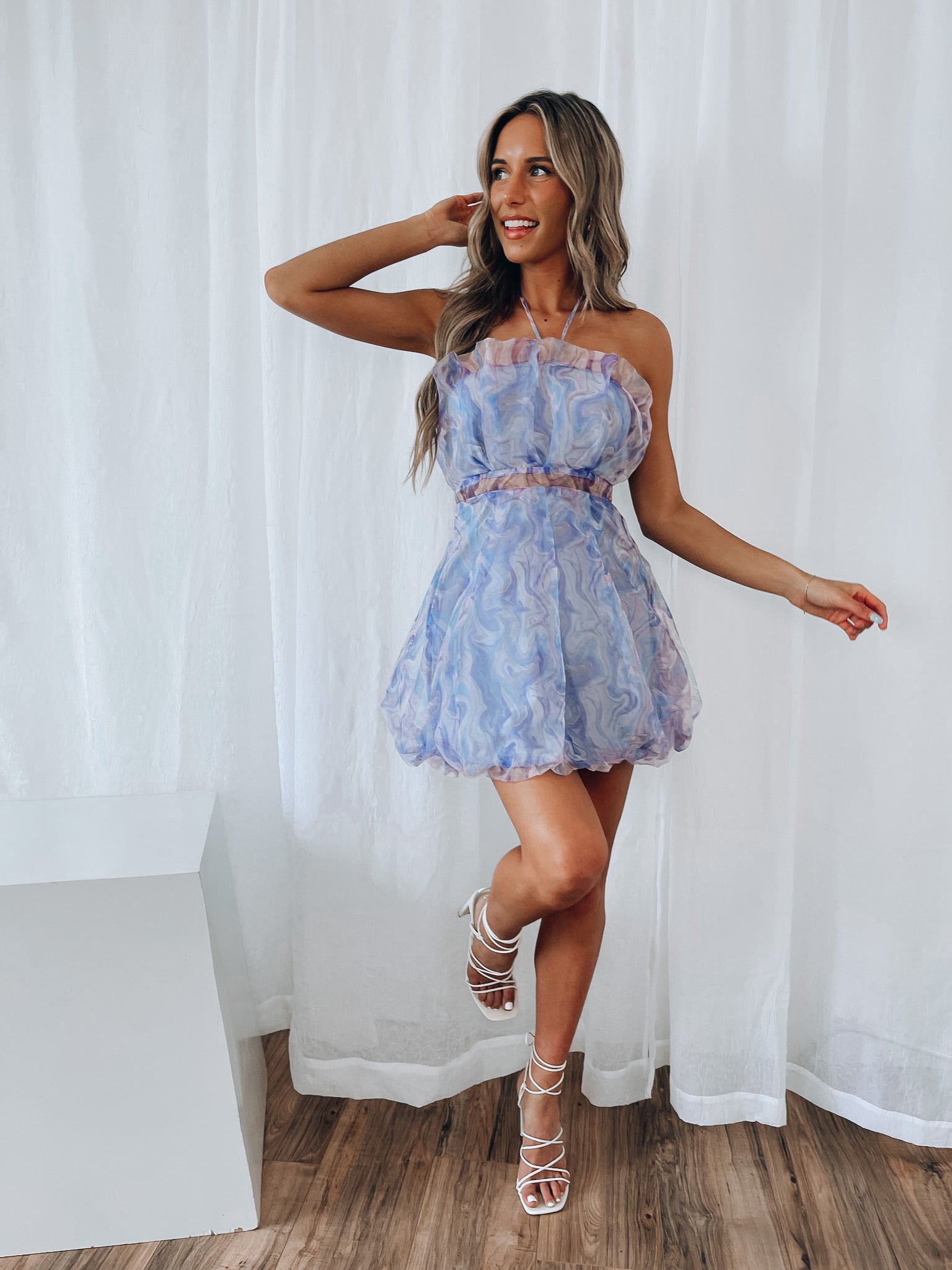 RESTOCKED: Zaria Swirl Bubble Dress