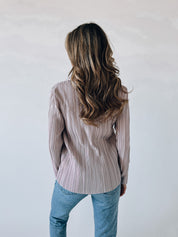 Cadence Semi Sheer Button Down Top