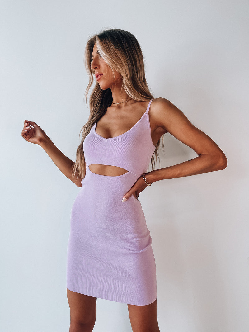 RESTOCKED : Lavender Ribbed Mini Dress