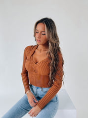 Toffee Knit Crop Top