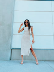 SALE :Sleeveless Midi Sweater Dress