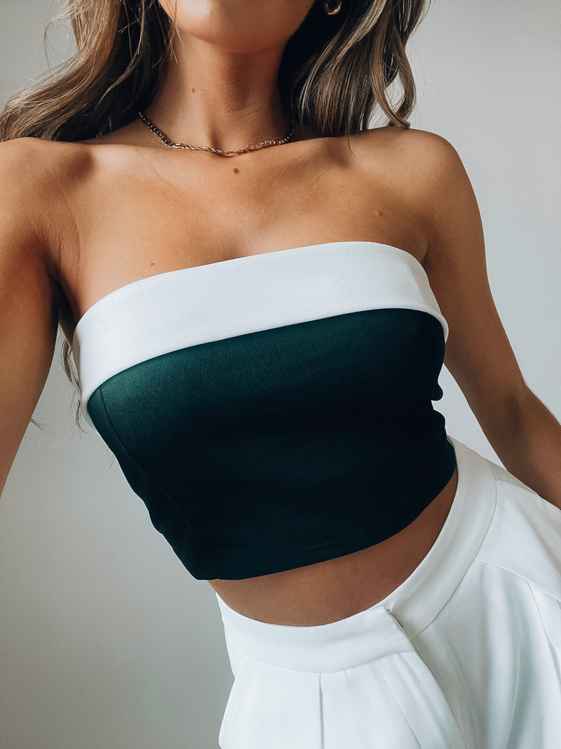 Noelle Two Toned Tube Top