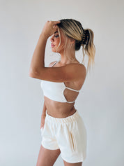 RESTOCKED :Moody Shorts Set In Cream