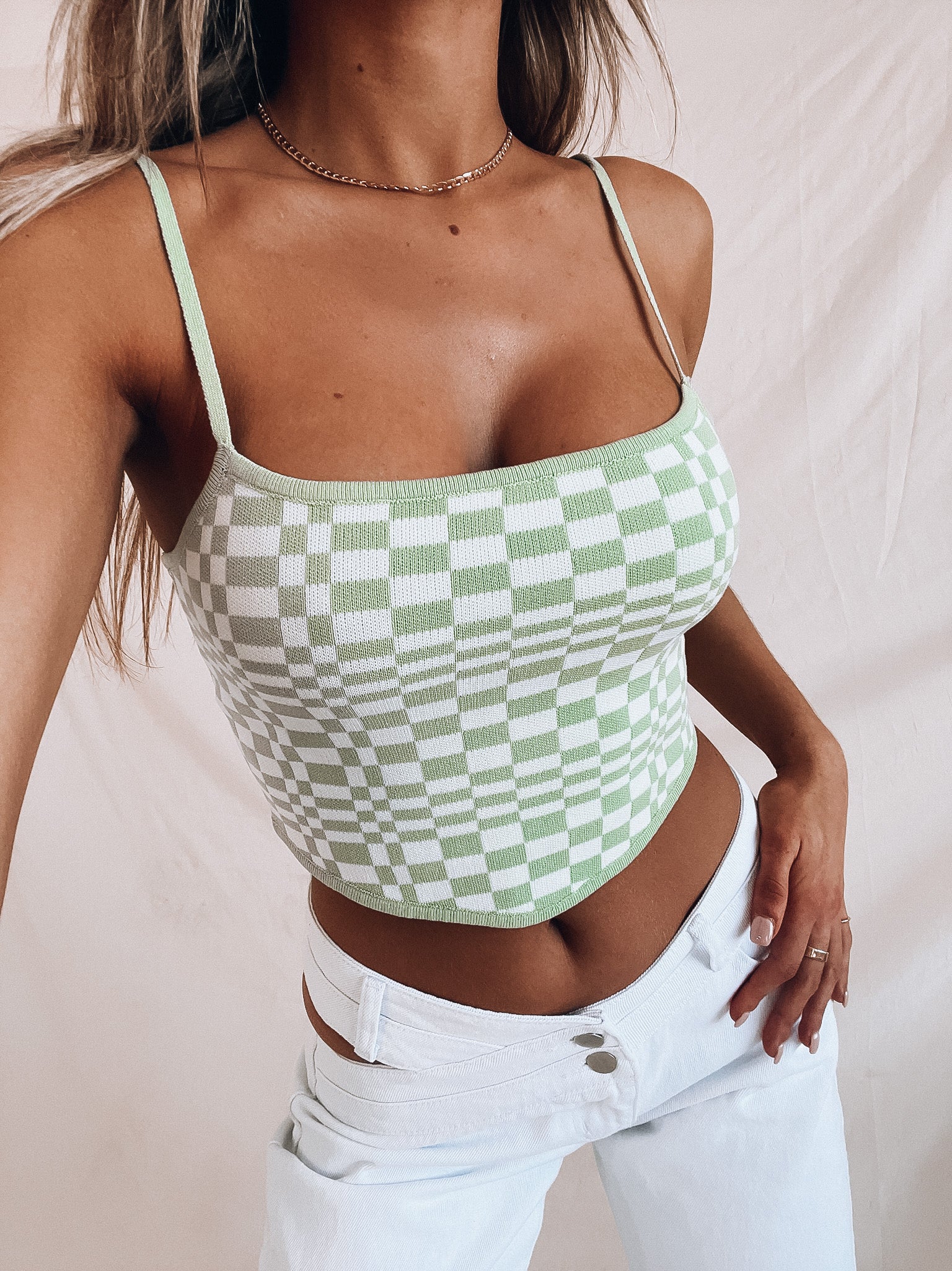 SALE: Out Of The Box Checkered Crop