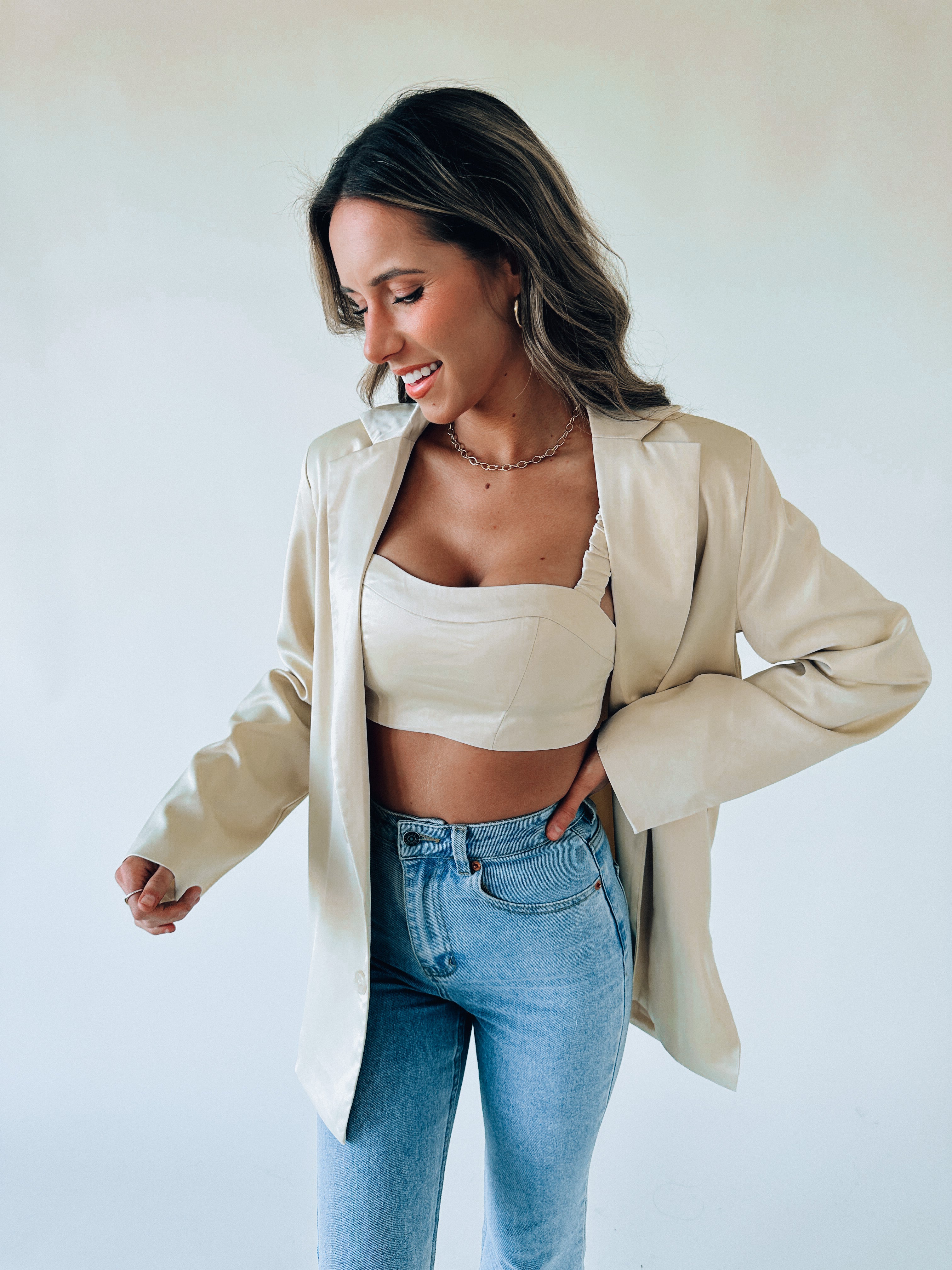 Alessandra Blazer Set In Cream