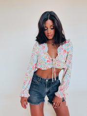Phoebe Floral Ruffle Top