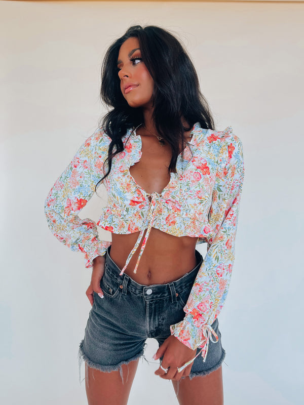 Phoebe Floral Ruffle Top