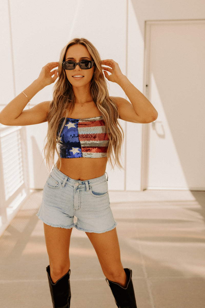 Stars and Stripes Sequin Tank