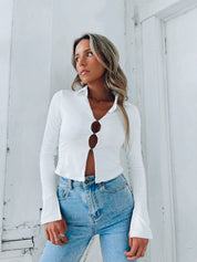 Remy Long Sleeve Collared Top