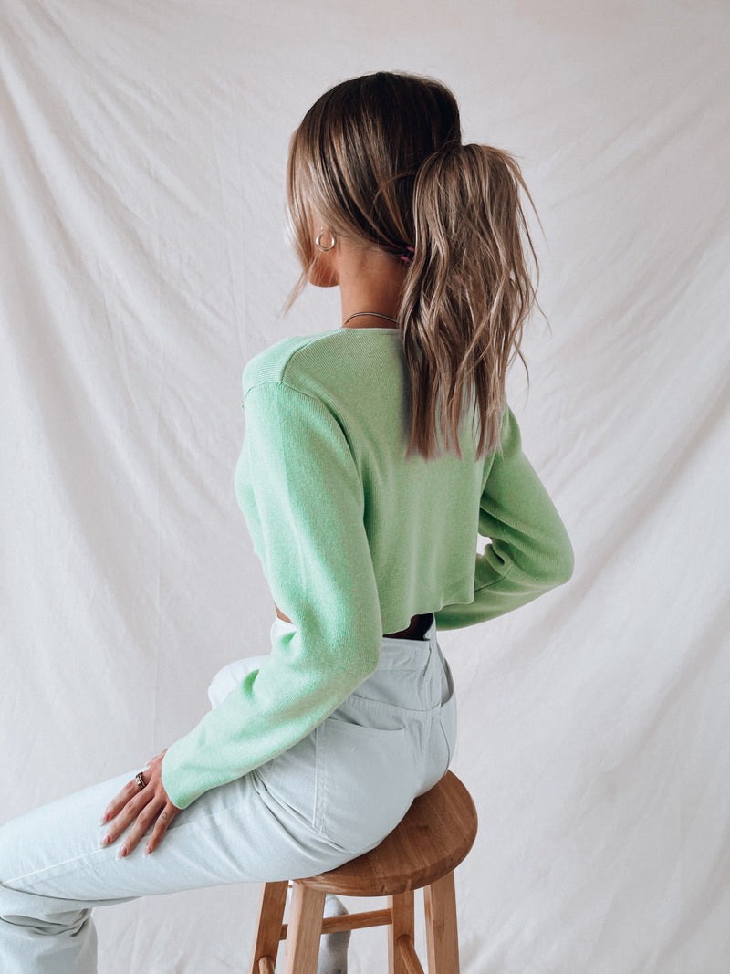 Sacha Button Down Long Sleeve in Green