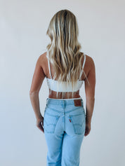 SALE :Collins Cut Out Bodysuit In White
