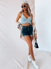 SALE :Blue Emersyn Crop Tank