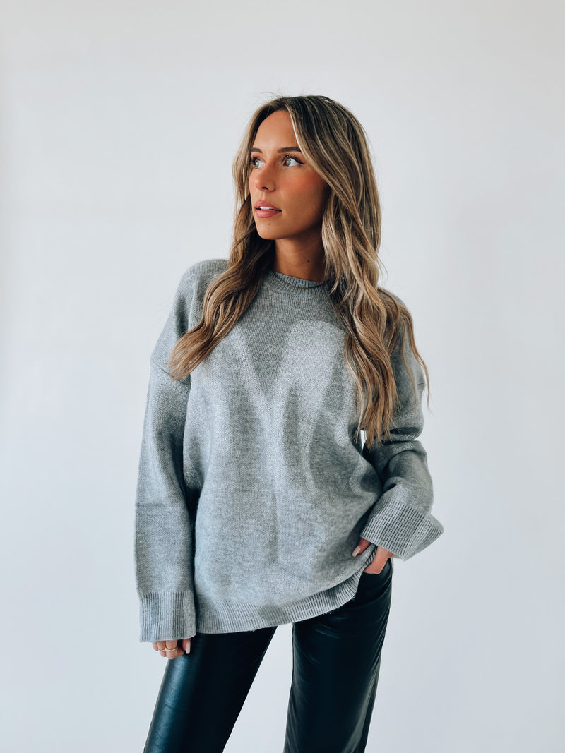 RESTOCKED: Lizzie Sweater In Grey