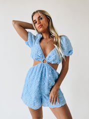 Ellie Sky Blue Romper