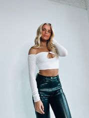 Tate Mesh Cropped Long Sleeve