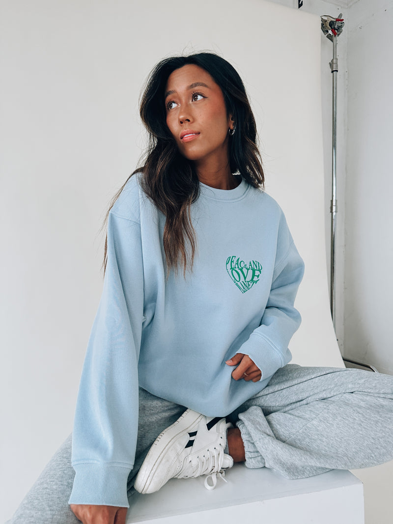 Planet Peace and Love Crewneck