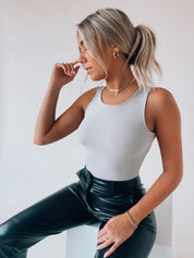 Grey Leslie High Neck Bodysuit