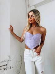 SALE :Kinslee Floral Bustier