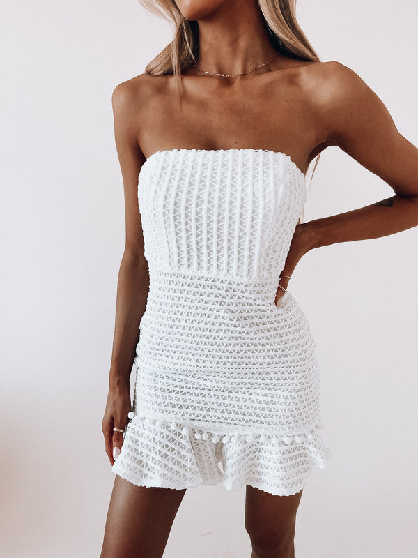 SALE :Lizzie Crochet Strapless Dress