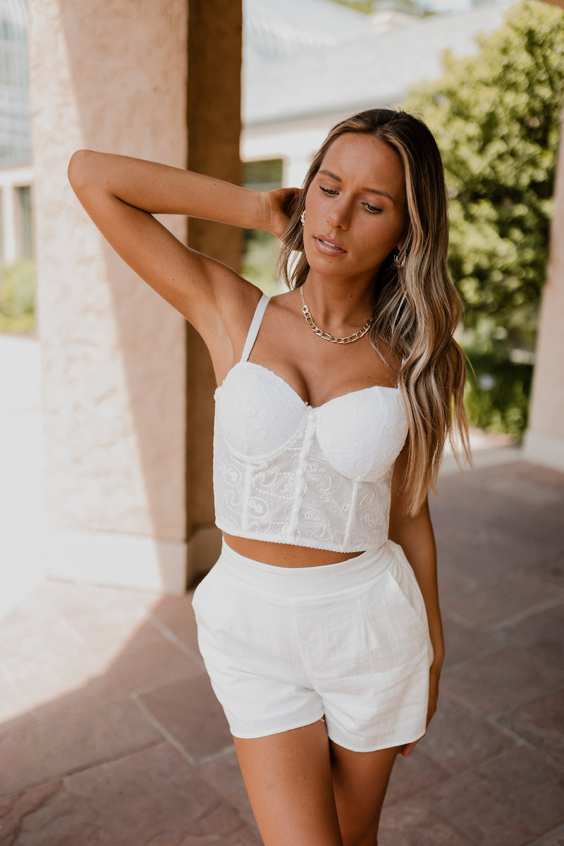 Ivy Eyelet Bustier Top