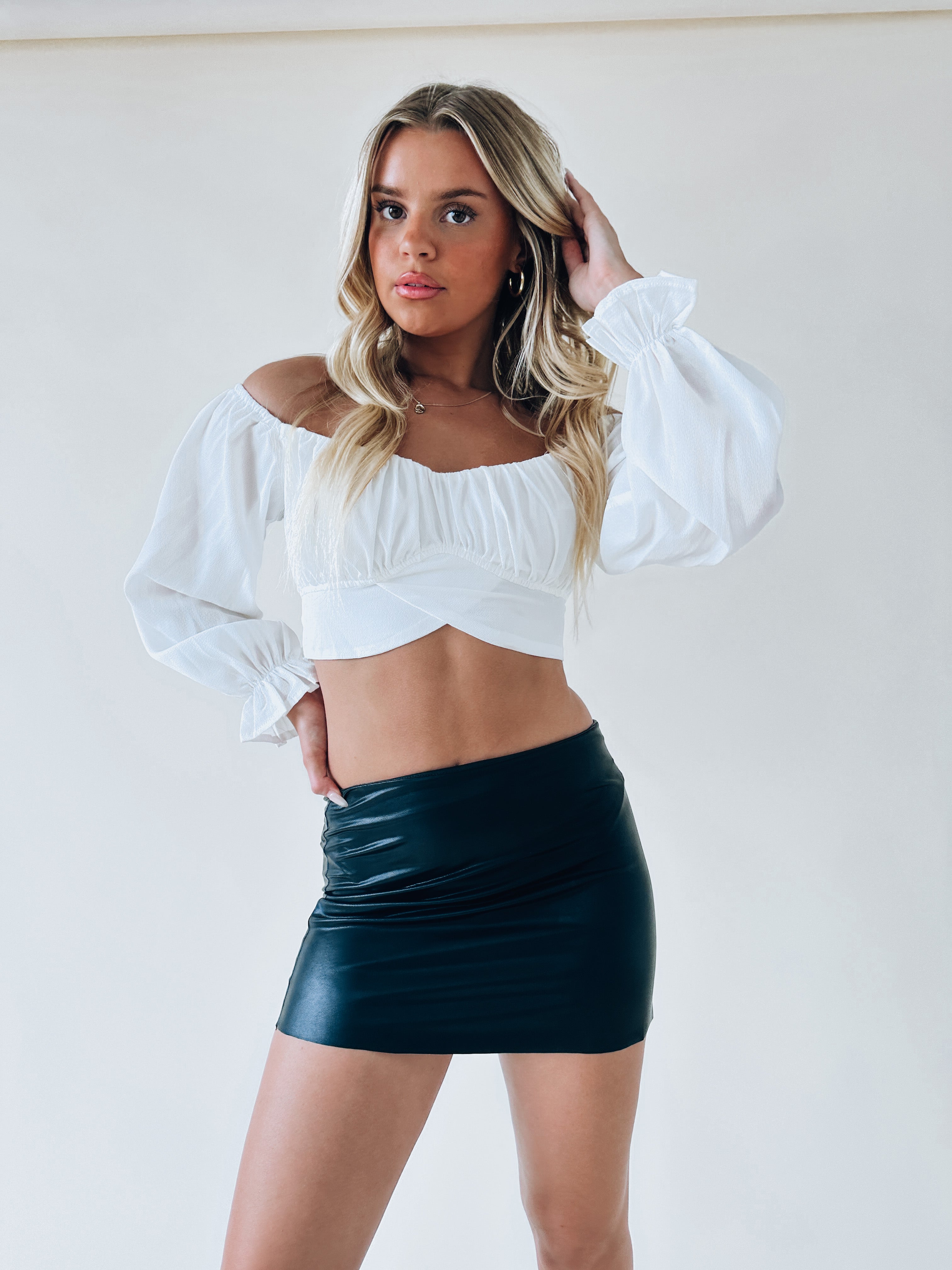 Melina Off The Shoulder Crop Top