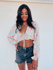 Phoebe Floral Ruffle Top