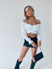 Melina Off The Shoulder Crop Top