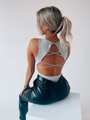 Grey Leslie High Neck Bodysuit