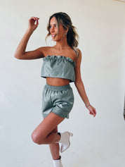 Alessia Leather Short Set