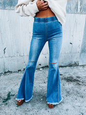 SALE: Distressed Bell Bottoms