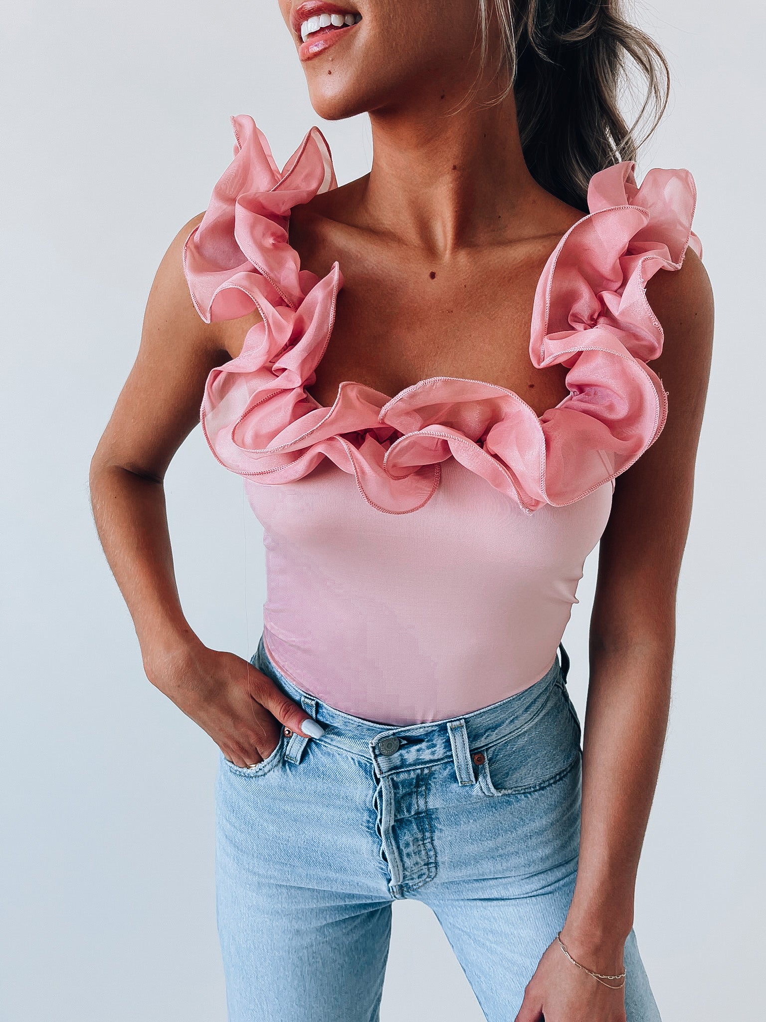 Margaret Ruffle Bodysuit