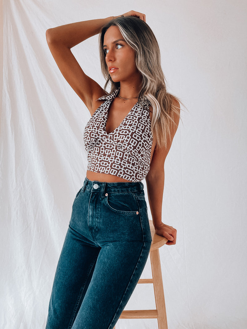 SALE :Out Of The Box Collared Crop