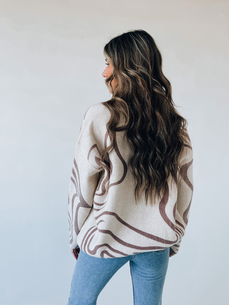 Wavy Oversized Cozy Sweater