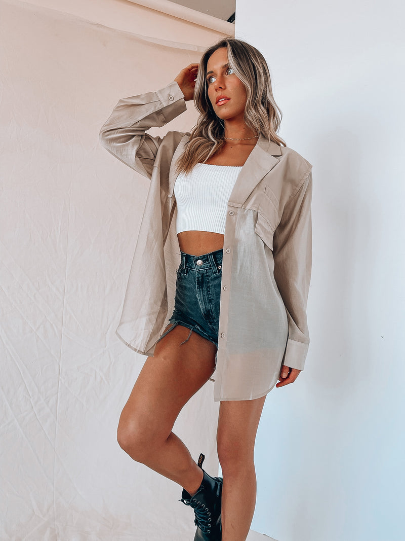 SALE: Clay Button Up