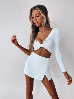 Callie One Shoulder Top In White