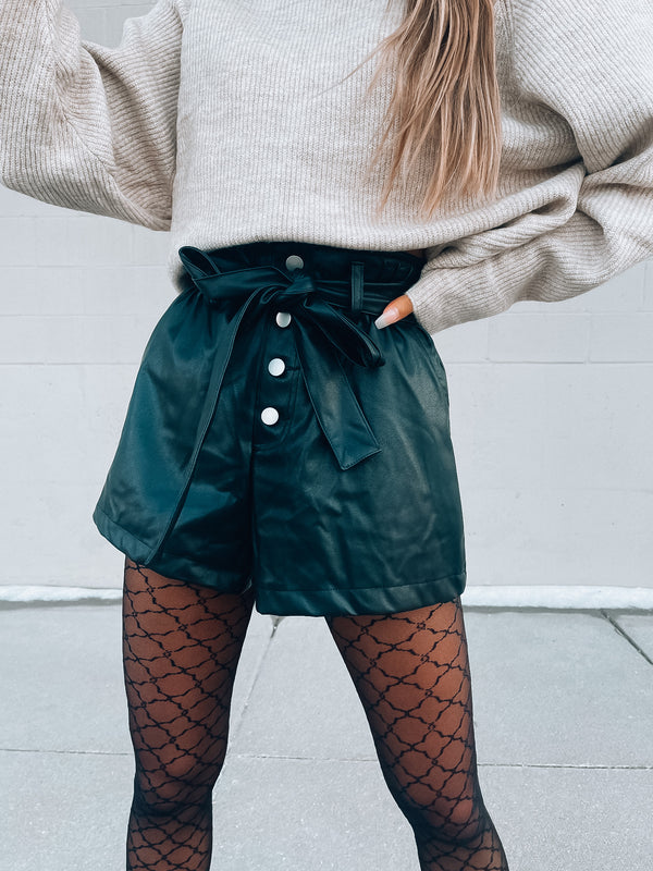 Morgan Leather Shorts