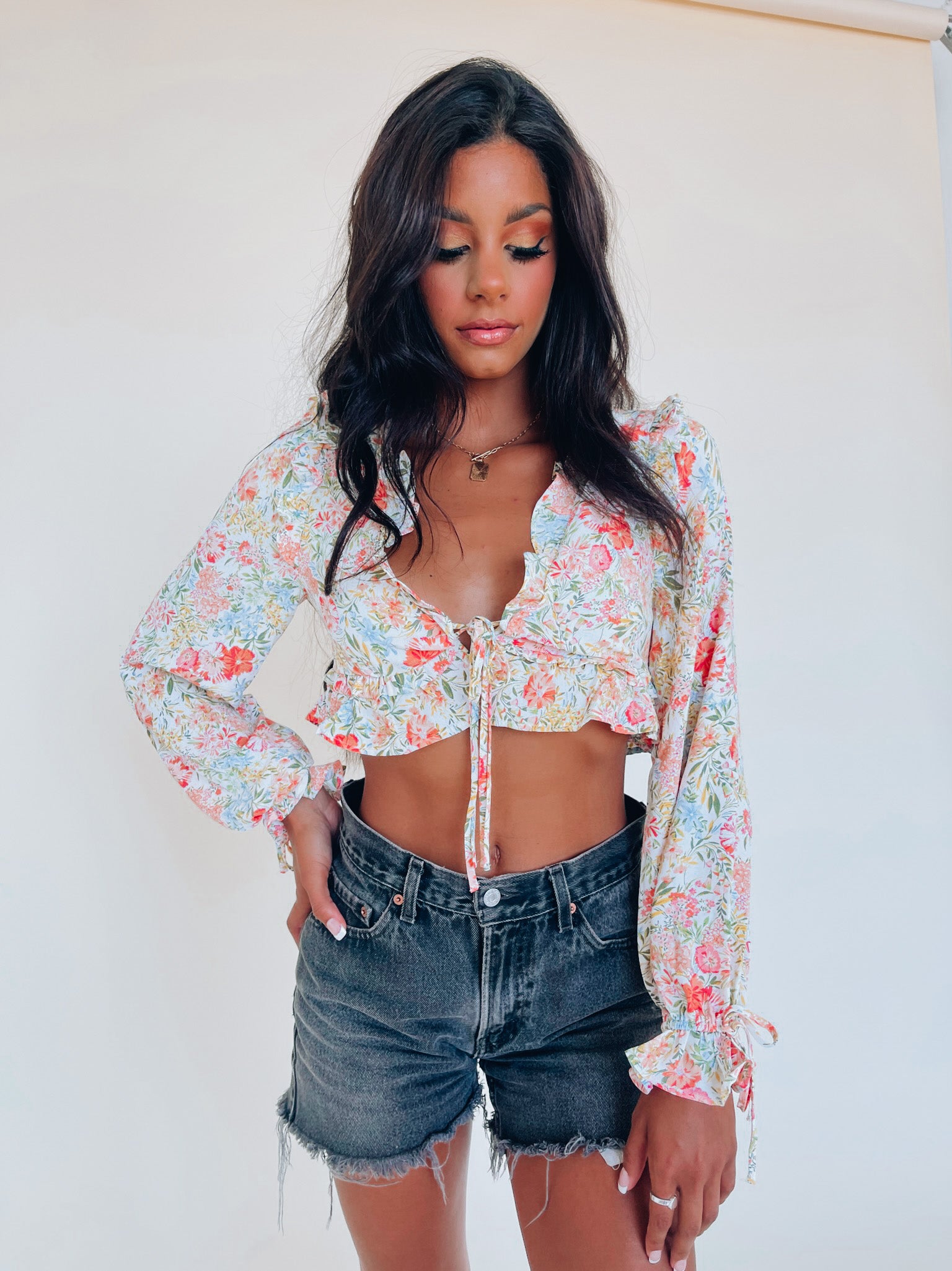 Phoebe Floral Ruffle Top
