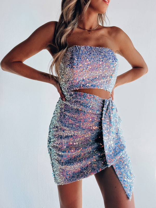 Stevie Lilac Mini Sequin Dress
