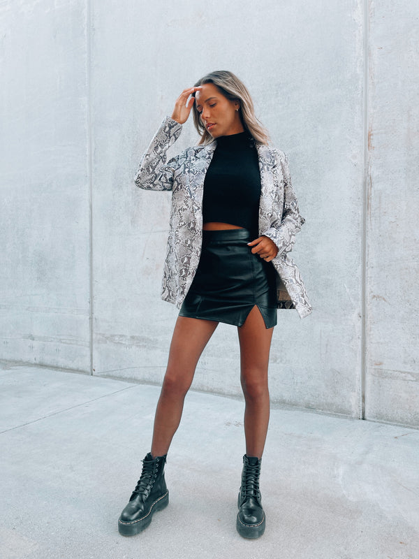 Christa Snake Print Blazer