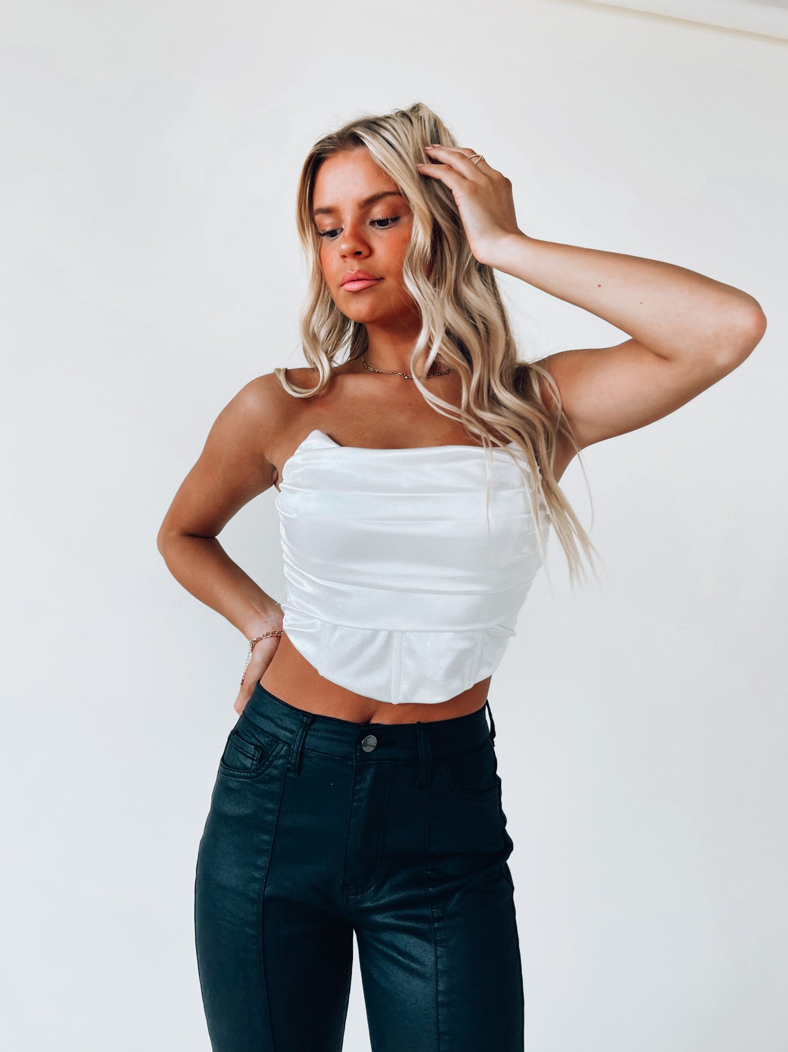 Rowan Satin Structured Top