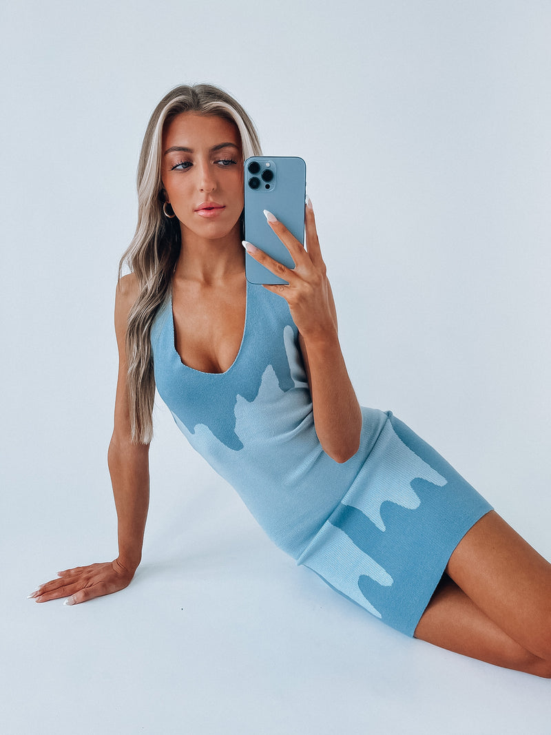 SALE : Tori Halter Knit Mini Dress