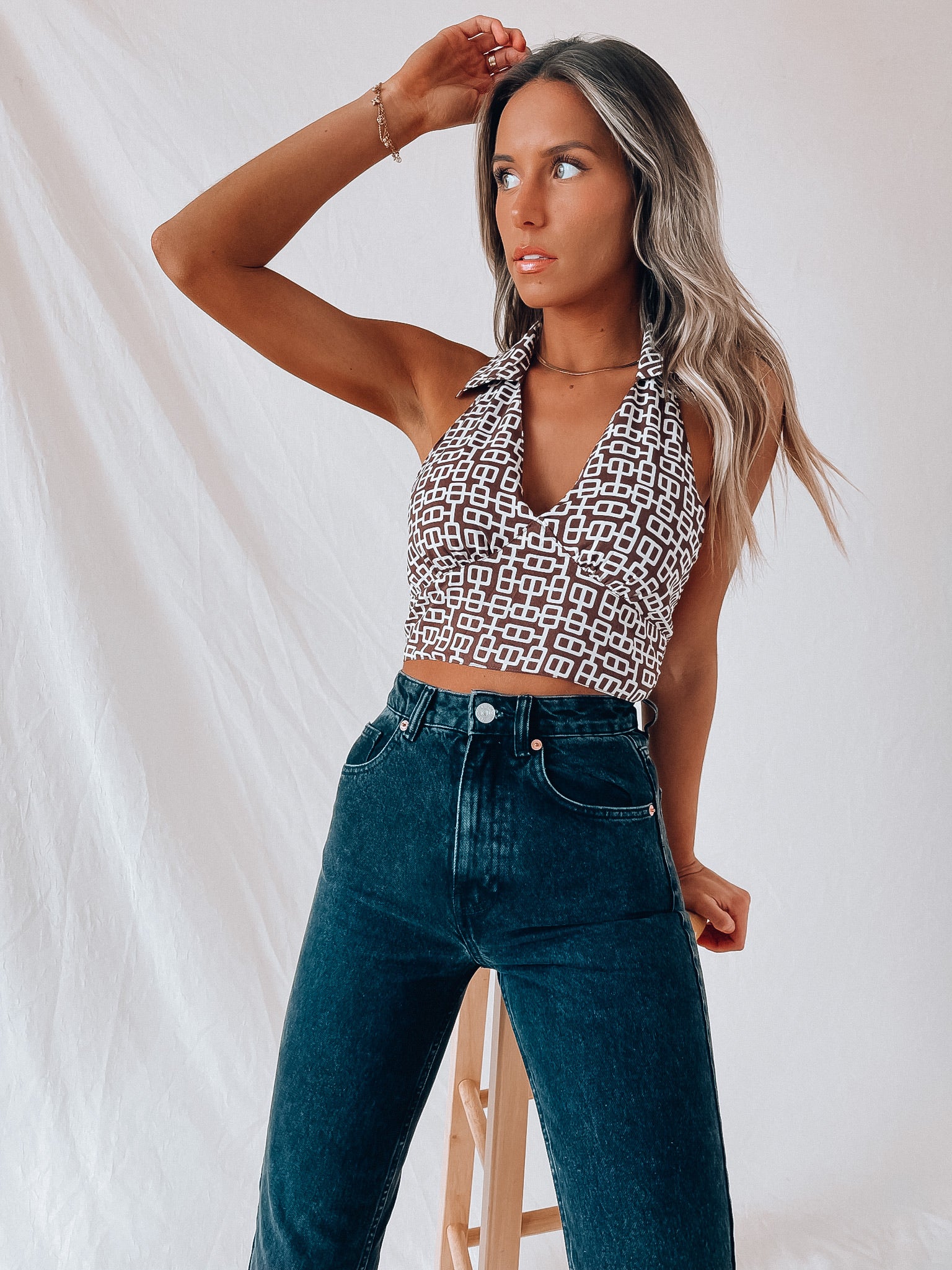 SALE :Out Of The Box Collared Crop