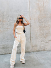 Cassie Corset Cream Top