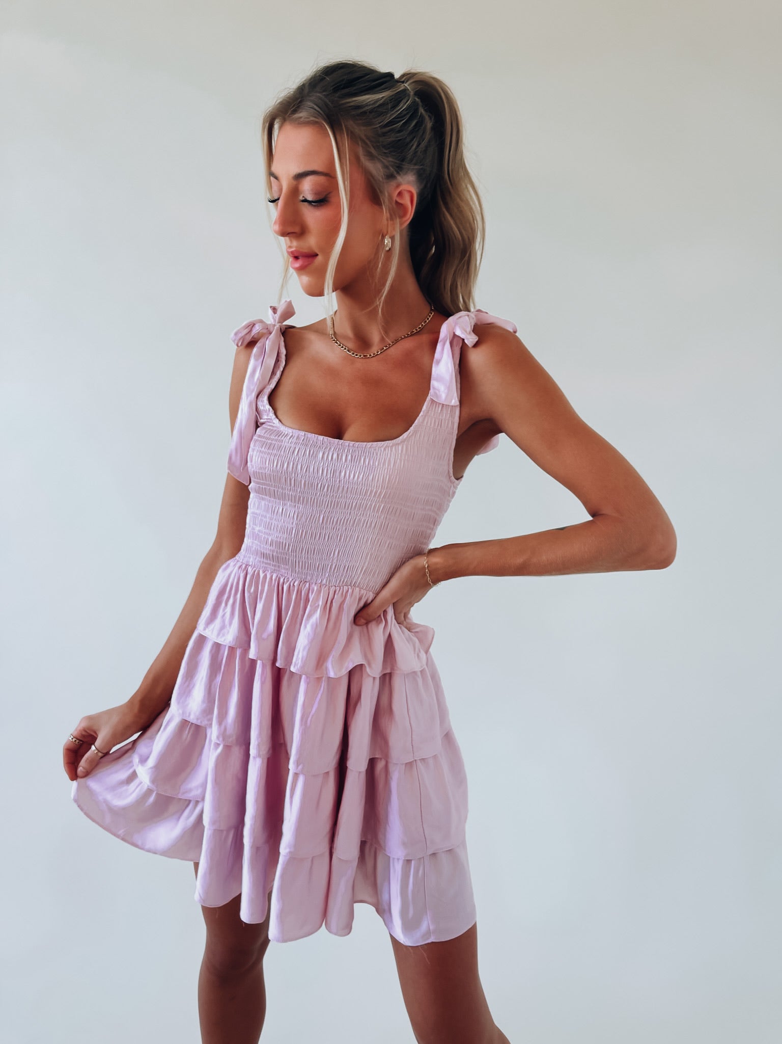 RESTOCKED: Saylor Tiered Mini Dress