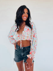 Phoebe Floral Ruffle Top